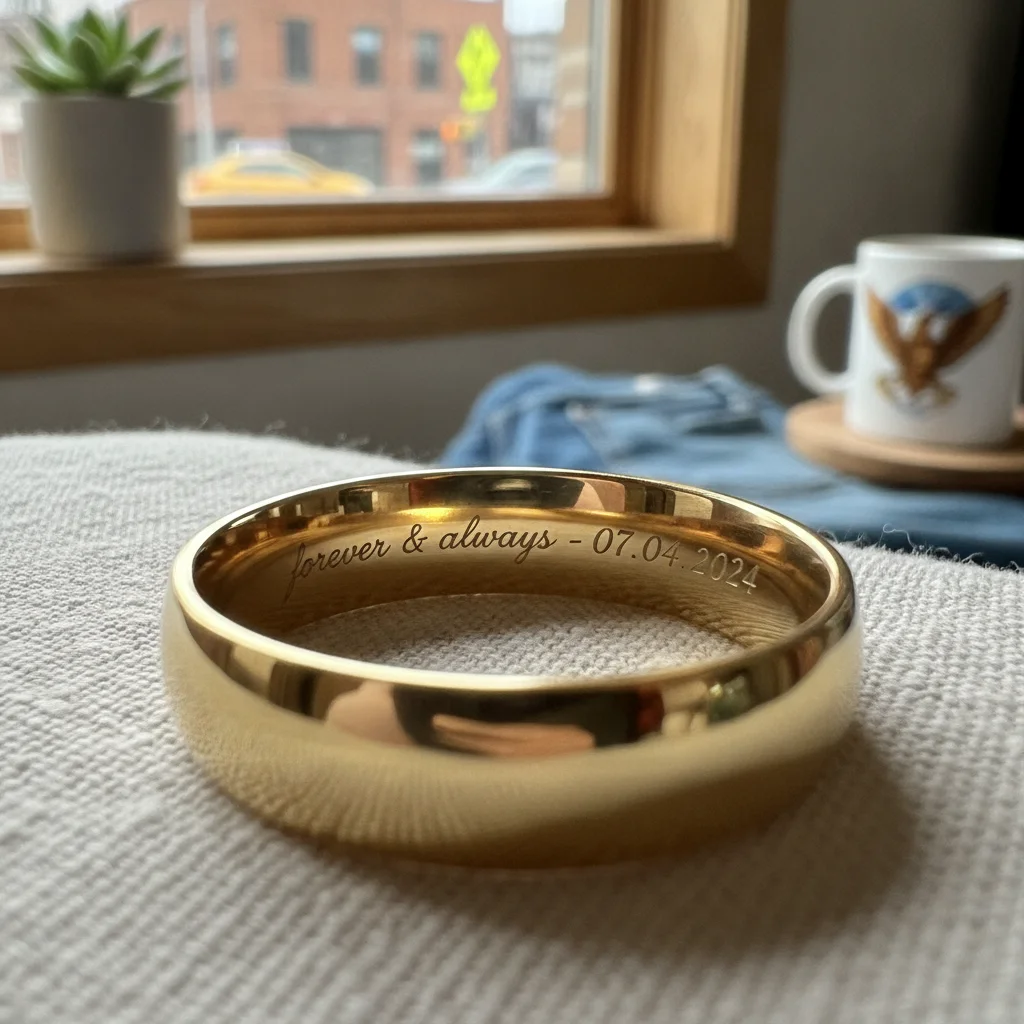 Travis Kelce wedding band engraving 사진 8