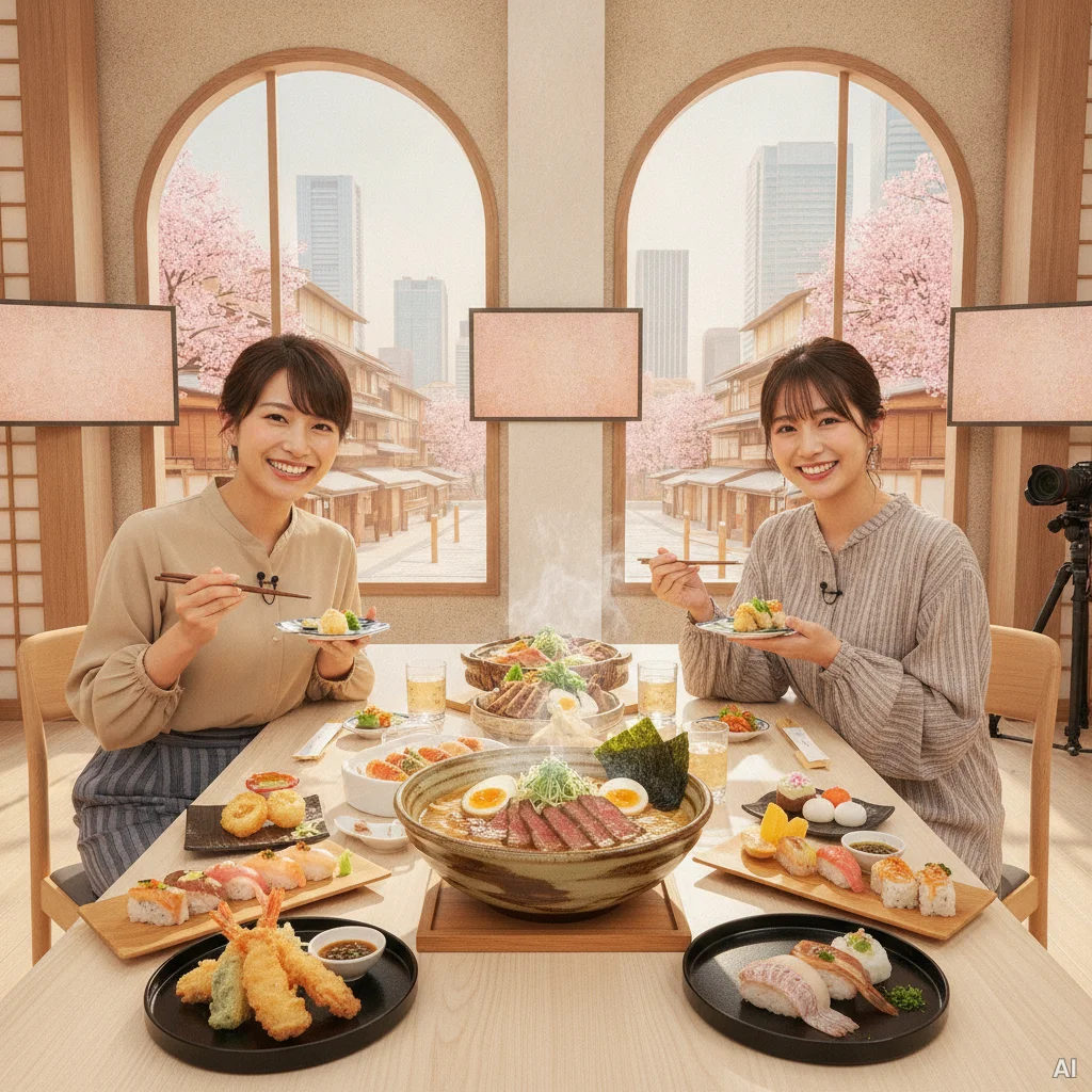 水卜麻美アナウンサーの食リポ風景の写真1
