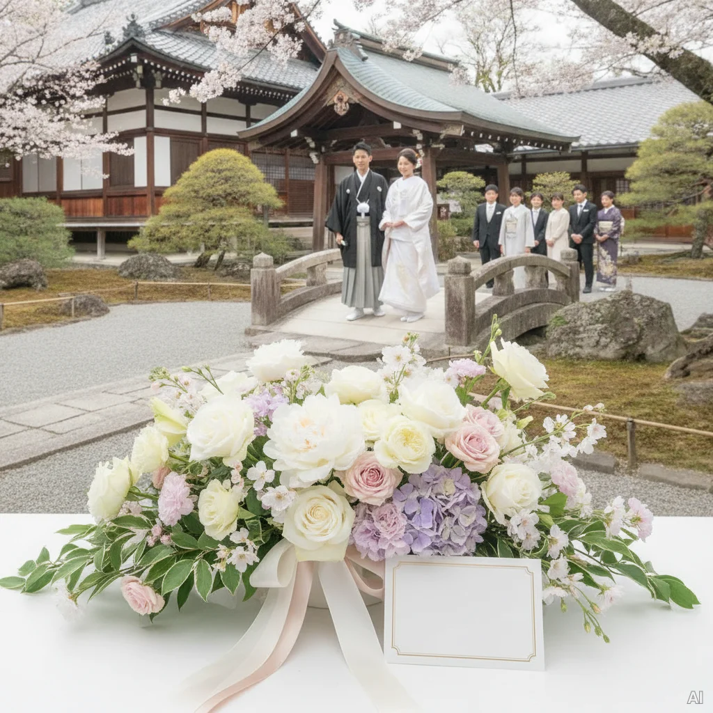 伝統婚礼衣装の神前式の写真 4