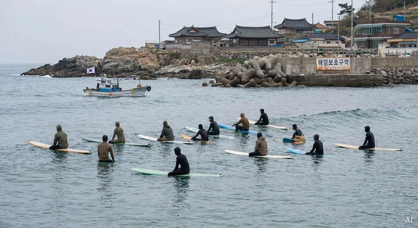 안전하게 서핑을 즐기는 서퍼들 사진 9