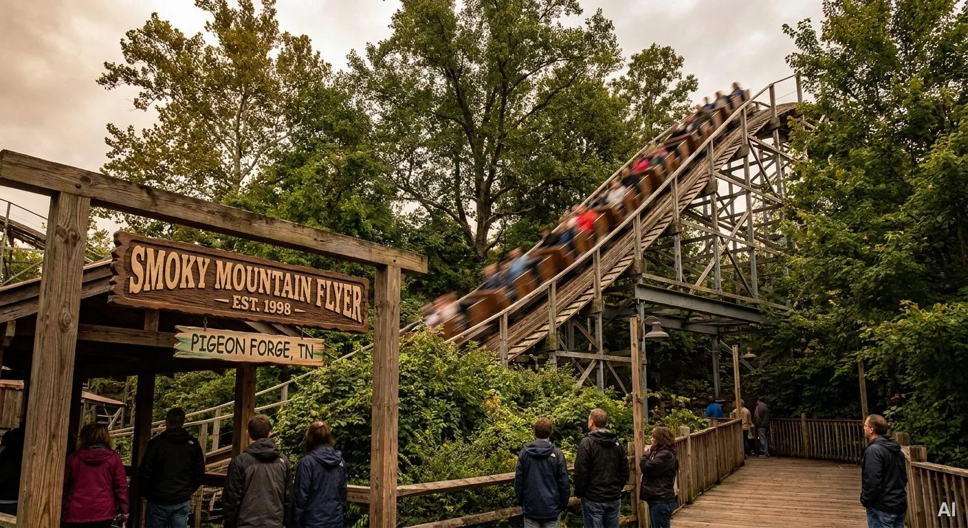 Dollywood family vacation roller coaster 사진 1