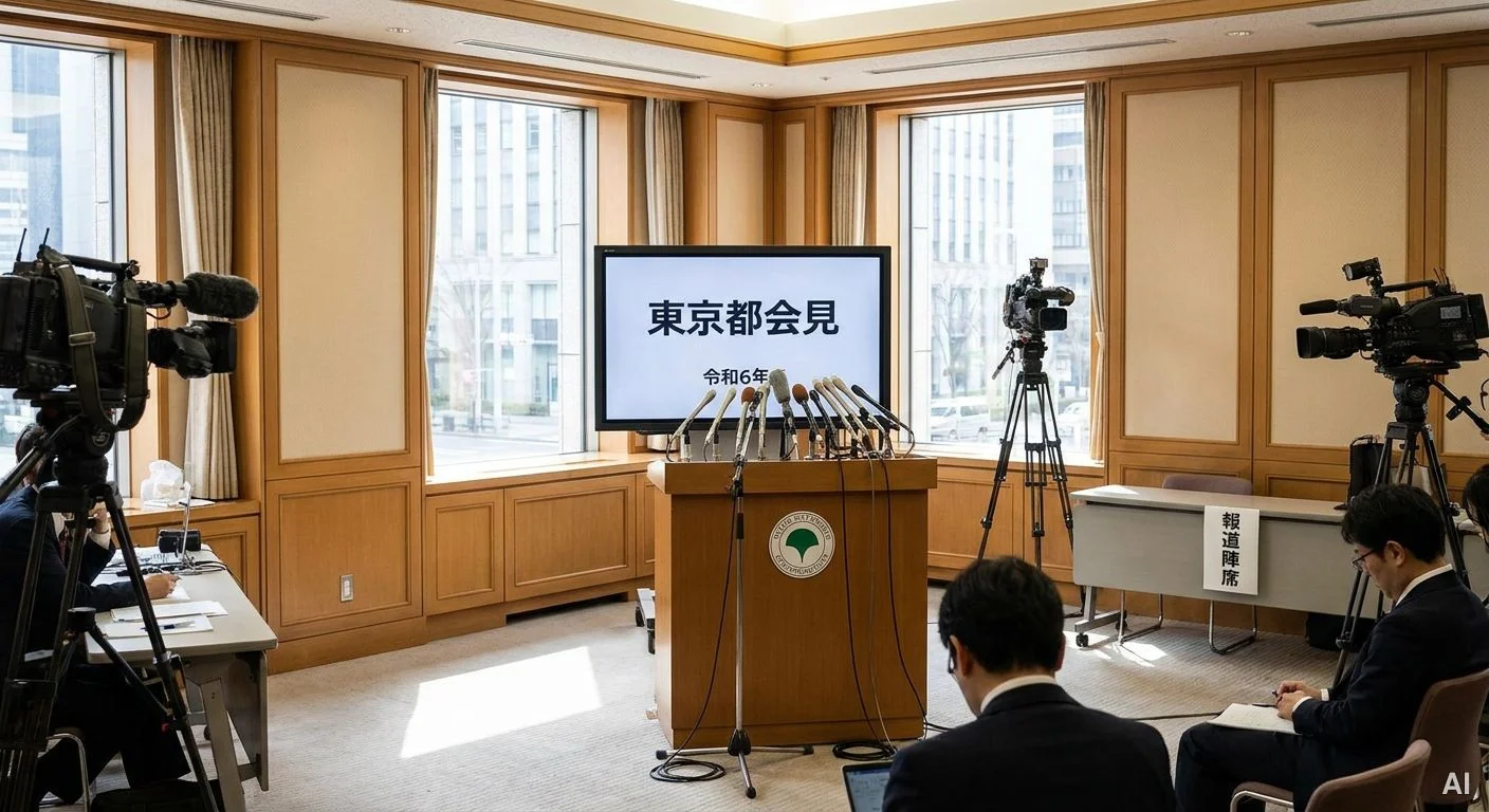 首相官邸の記者会見場の写真 1