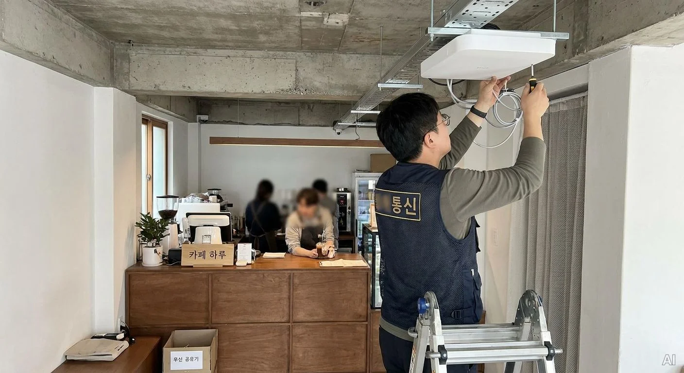 인터넷망 및 무선 증폭기(AP) 설치 현장 사진 4
