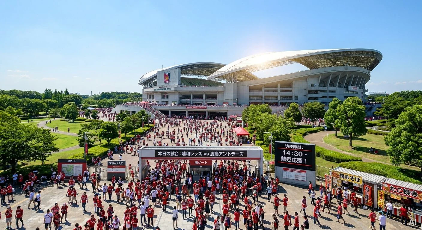 浦和レッズの試合前のスタジアム周辺 사진 1