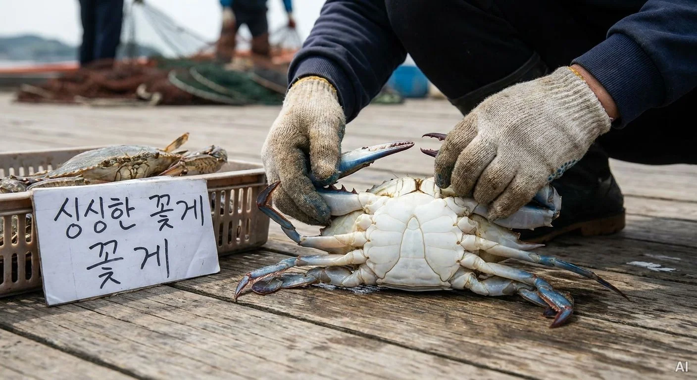 배딱지를 살펴보는 모습 사진 10