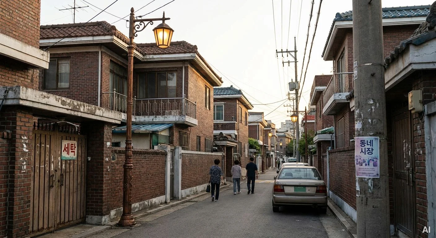 세기말 배경의 평범한 동네 골목 사진 2