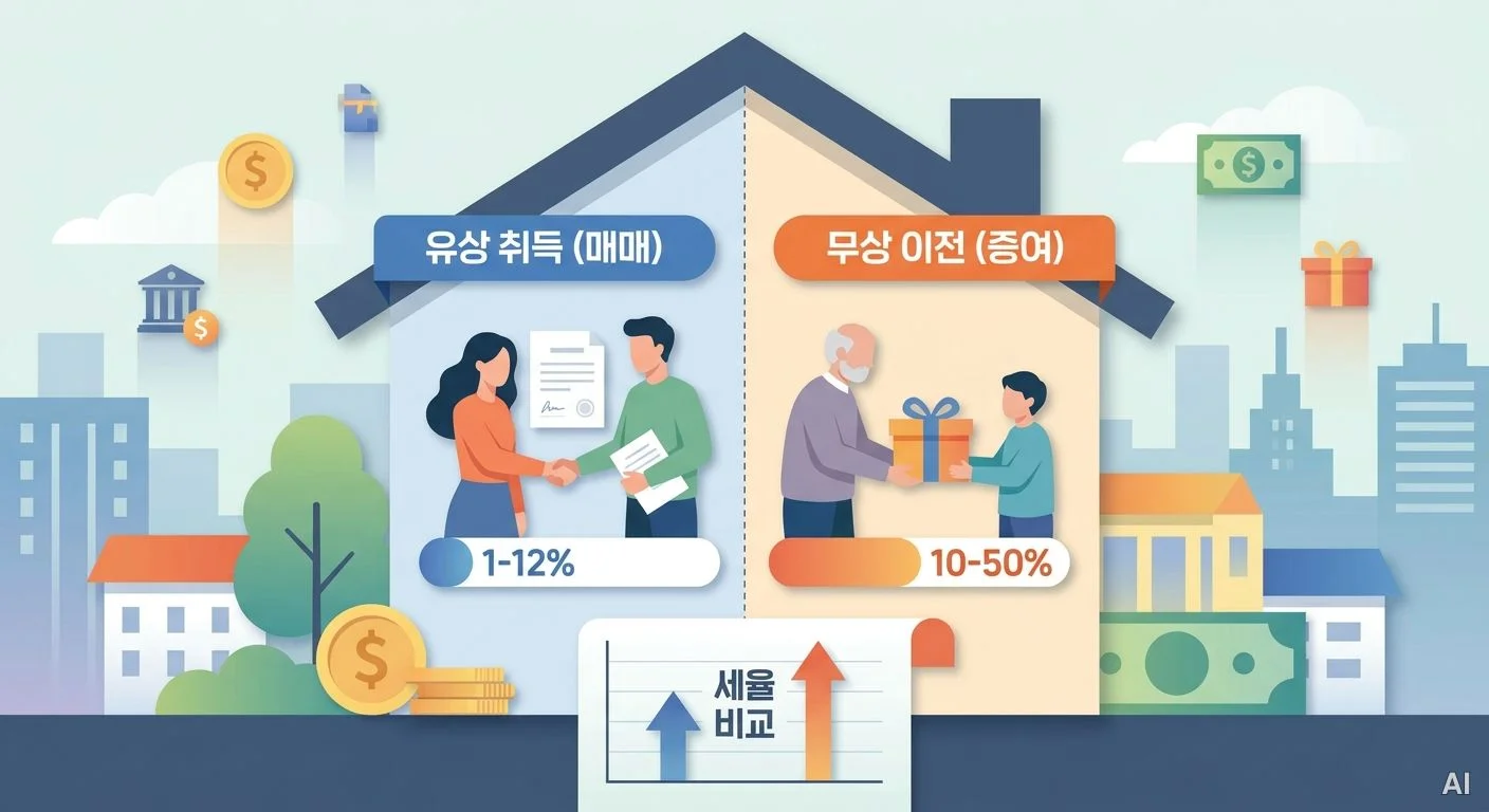 부담부증여 취득세율 비교 사진 1