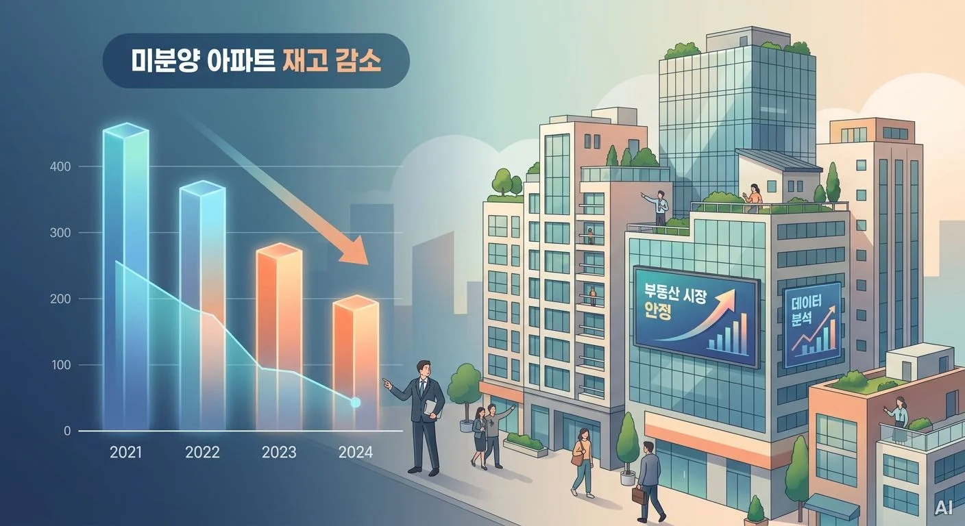 미분양 아파트 재고 감소 그래프 사진 4