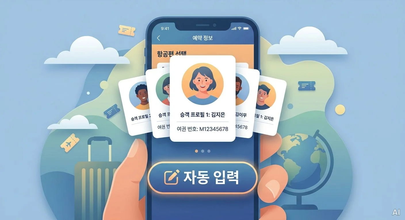 탑승자 정보 자동 입력 화면 사진 3