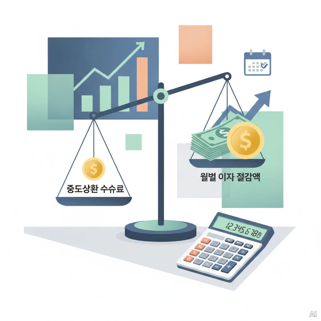 중도상환수수료와 이자 절감액 비교 사진 5