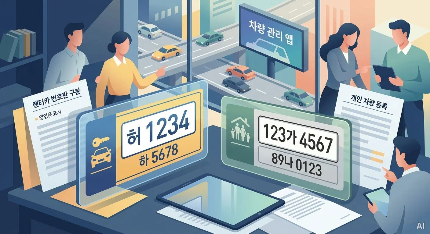 렌터카 번호판 구분 방법 사진 2