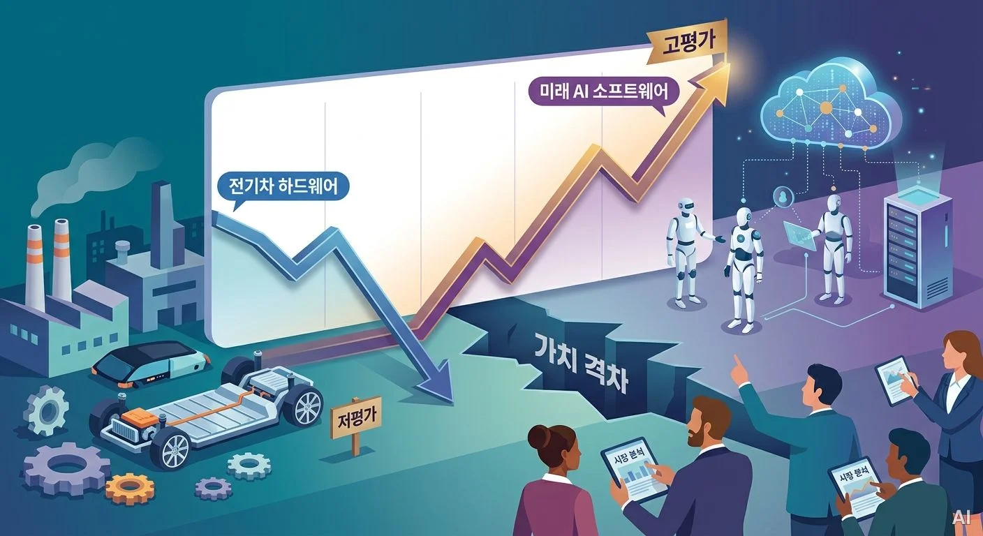 테슬라 하드웨어와 AI의 밸류에이션 괴리 사진 1