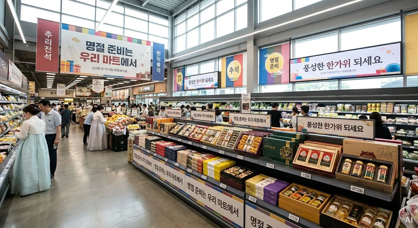 대형마트 선물세트 매대 사진 5