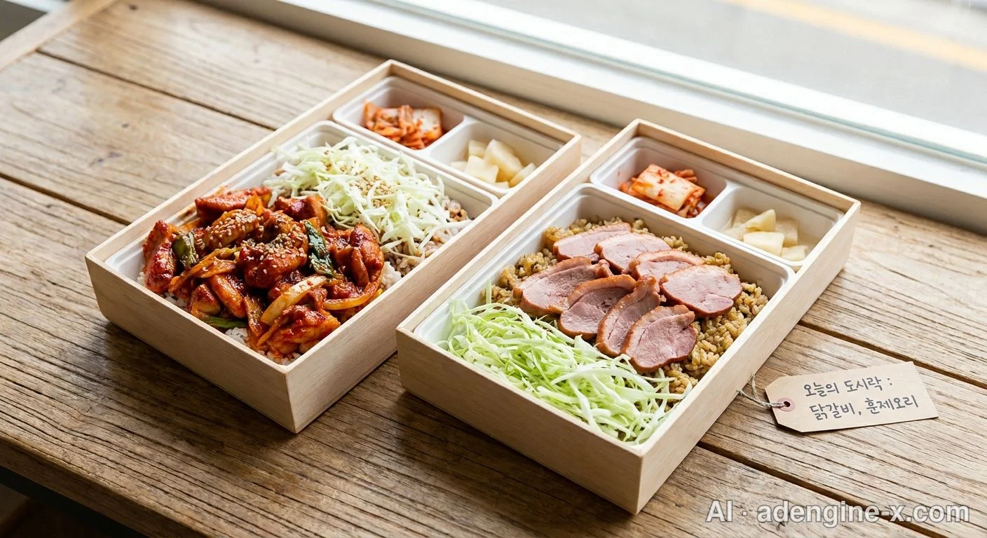 매콤 닭갈비와 훈제오리 덮밥 밀프렙 사진 3