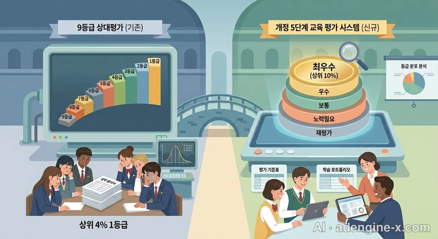 9등급제 vs 5등급제 대조 비교 사진 1