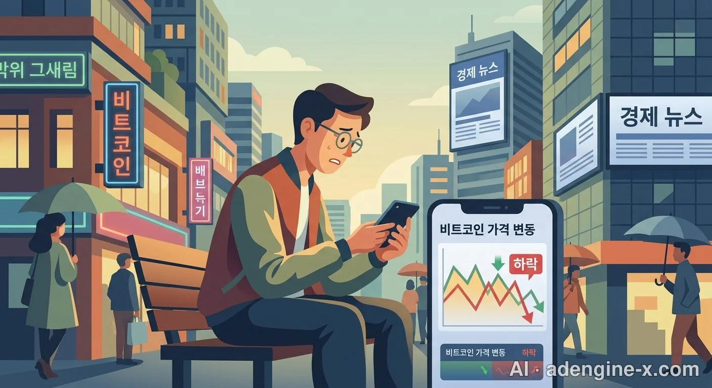 코인 투자자의 하락 시세 확인 사진 6