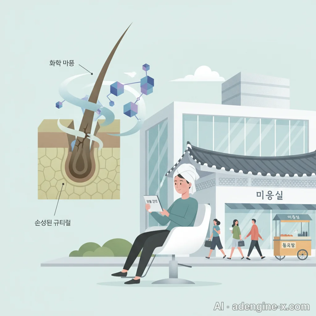 산화형 염색약의 큐티클 팽창 및 탈색 메커니즘 사진 2