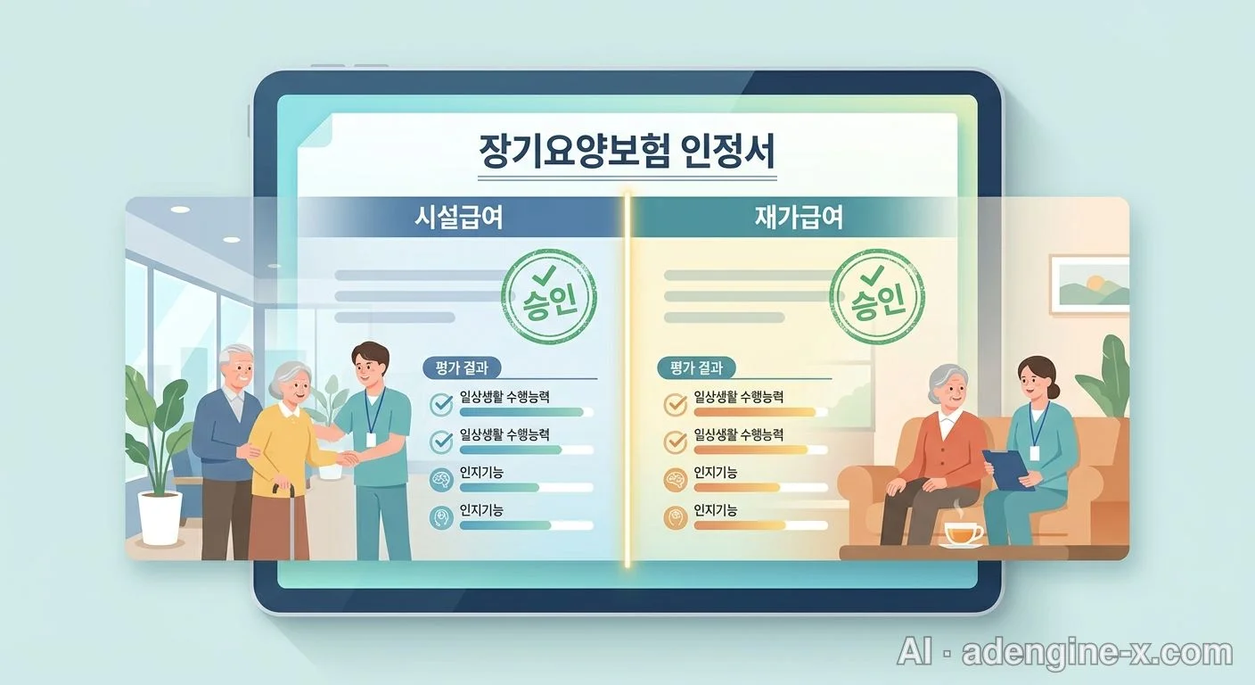 장기요양보험 인정서 급여종류 비교 사진 5