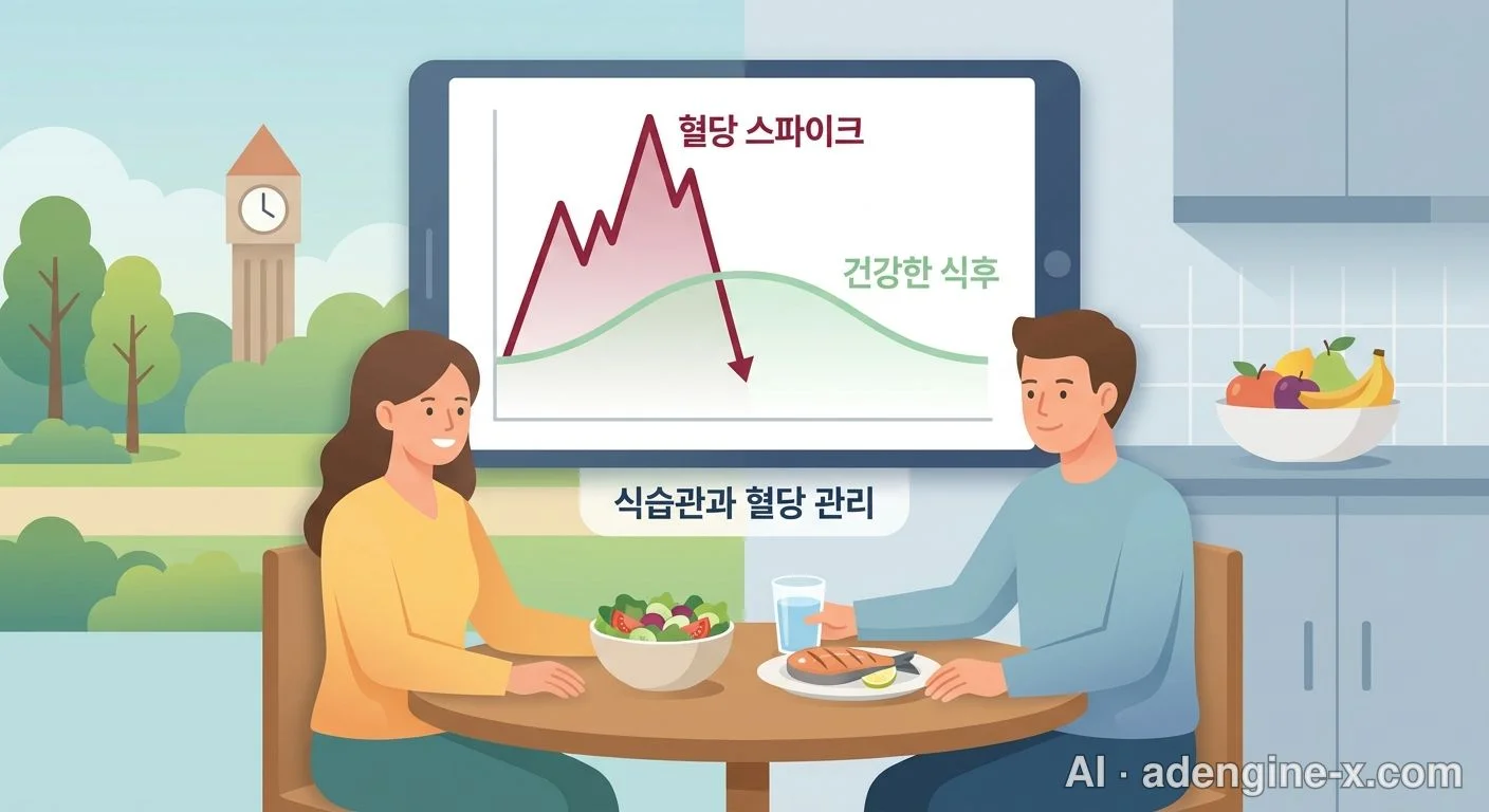 혈당 변화를 비교하는 식단 그래프 사진 2