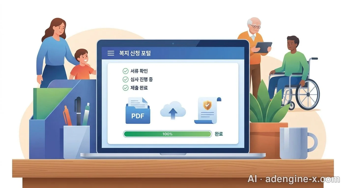 온라인 복지 서비스 신청 화면 사진 2