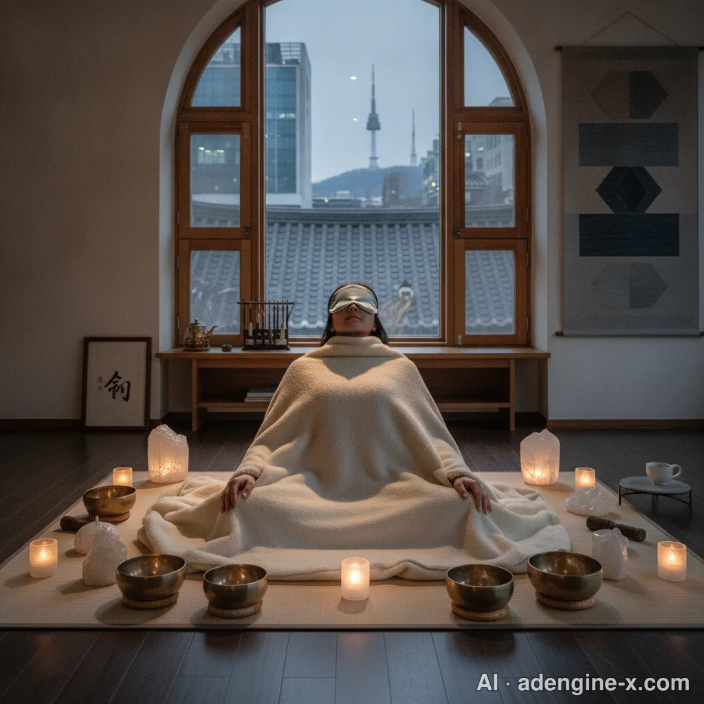 사바사나 속 사운드 배스 명상 사진 3