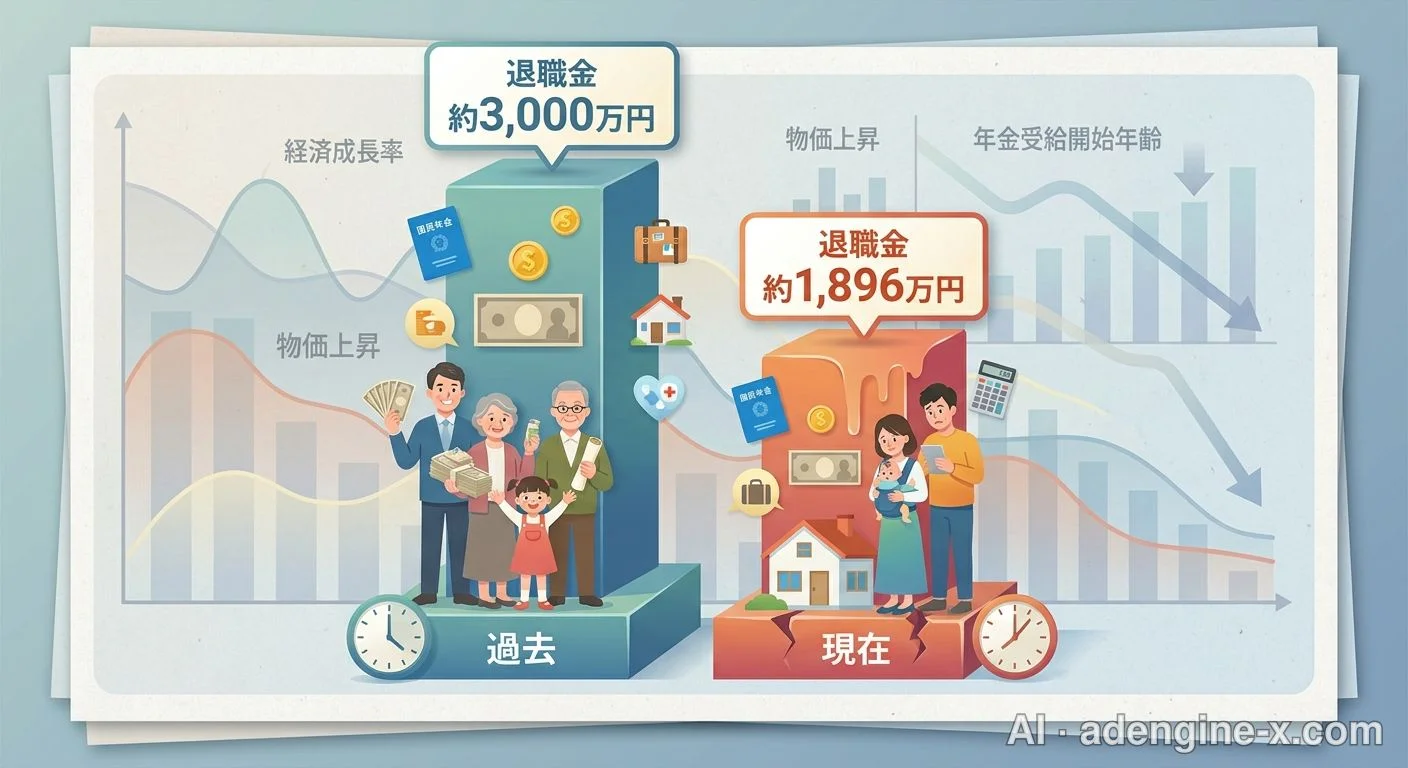 目減りし続ける退職金の現状 사진 2