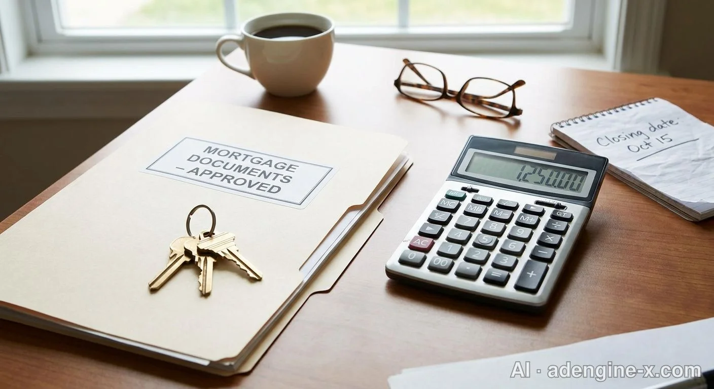 Approved mortgage paperwork and keys 사진 2