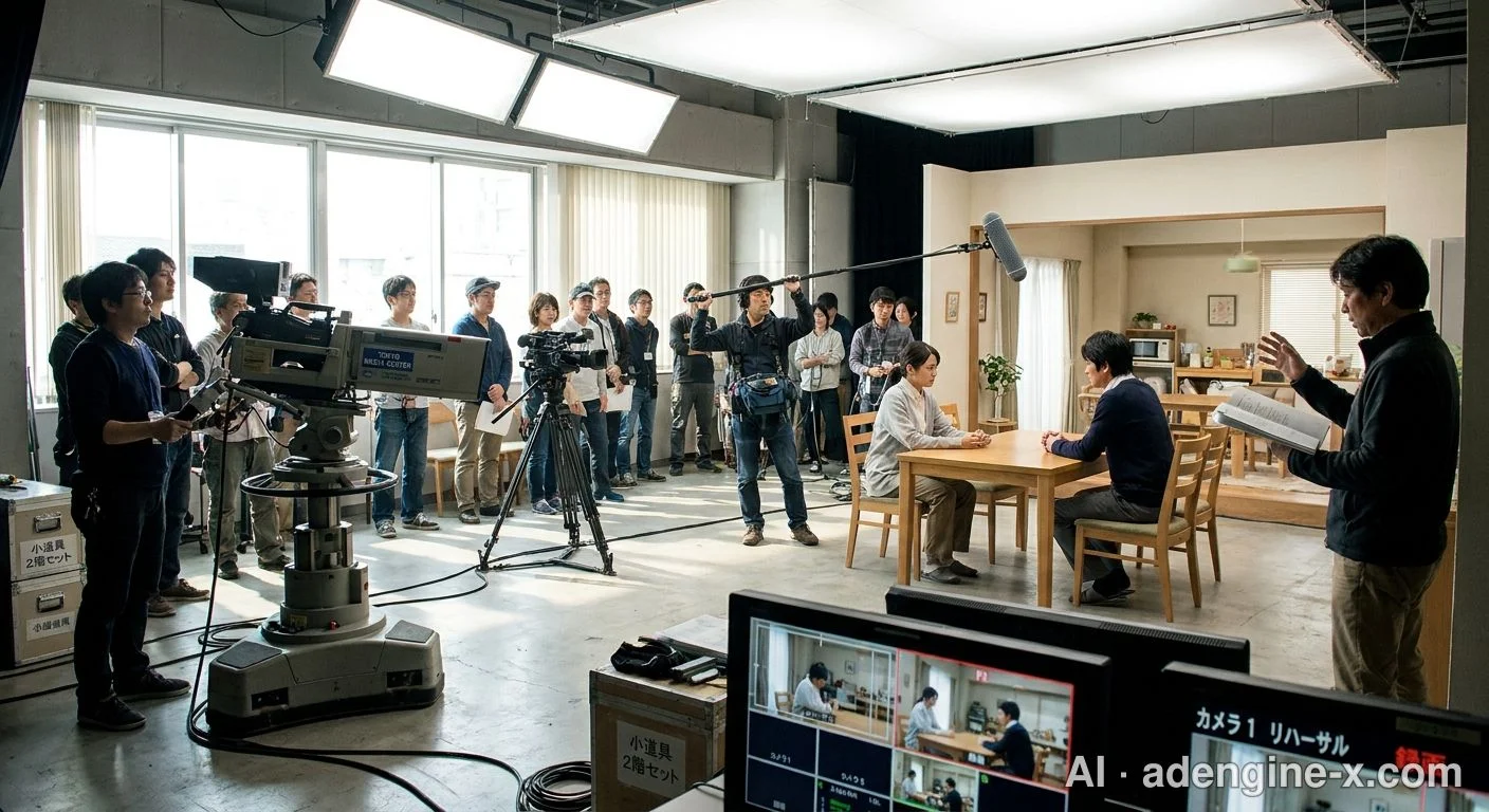 ドラマ撮影現場とスタッフ写真 5