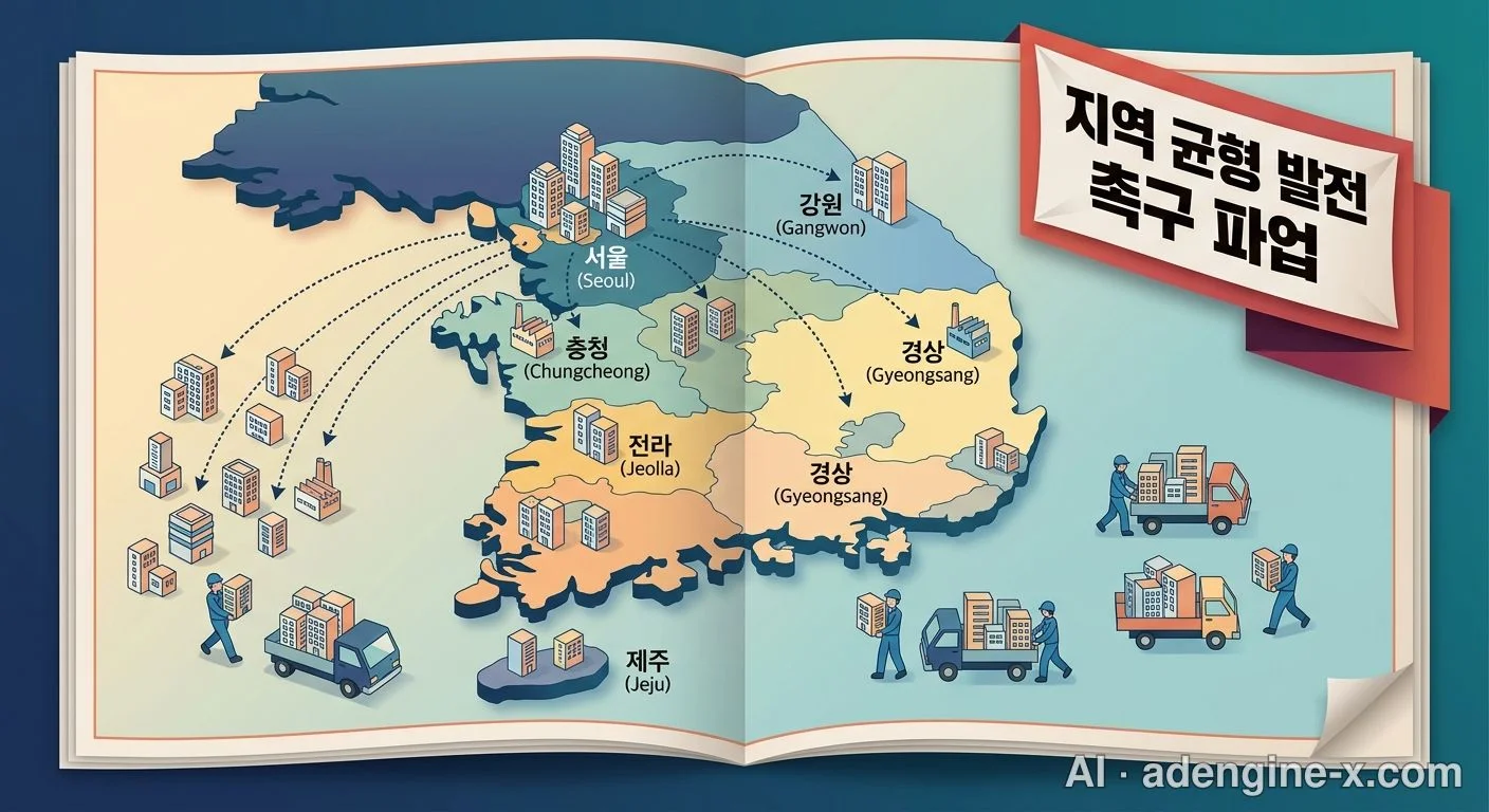 공공기관 지방 이전 지도 일러스트 사진 1