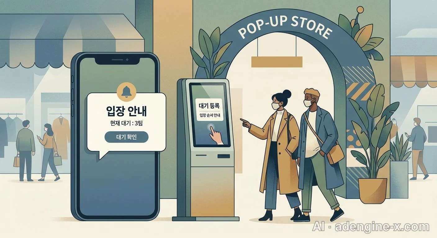 팝업스토어 웨이팅 키오스크와 대기 알림 사진 1