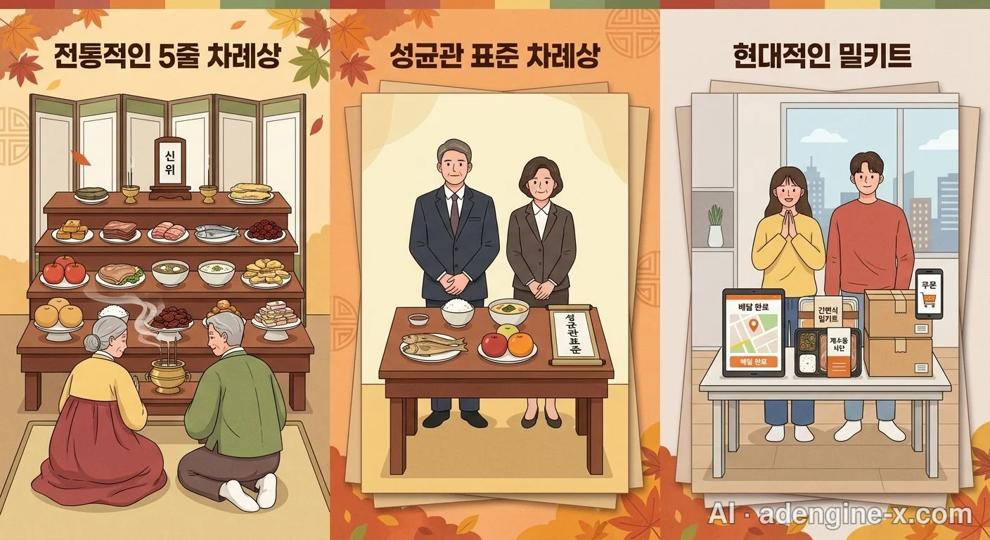 유형별 추석 차례상 비교 사진 1