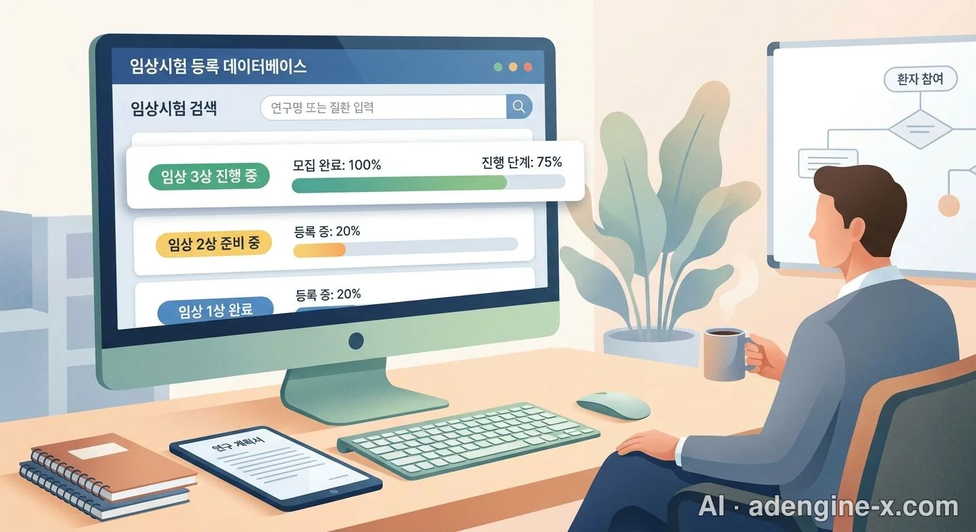 임상시험 등록 데이터베이스 화면 사진 7