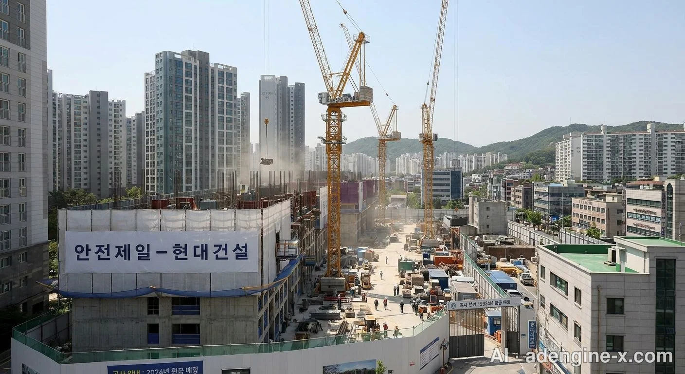 도심 아파트 건설 현장 사진 2