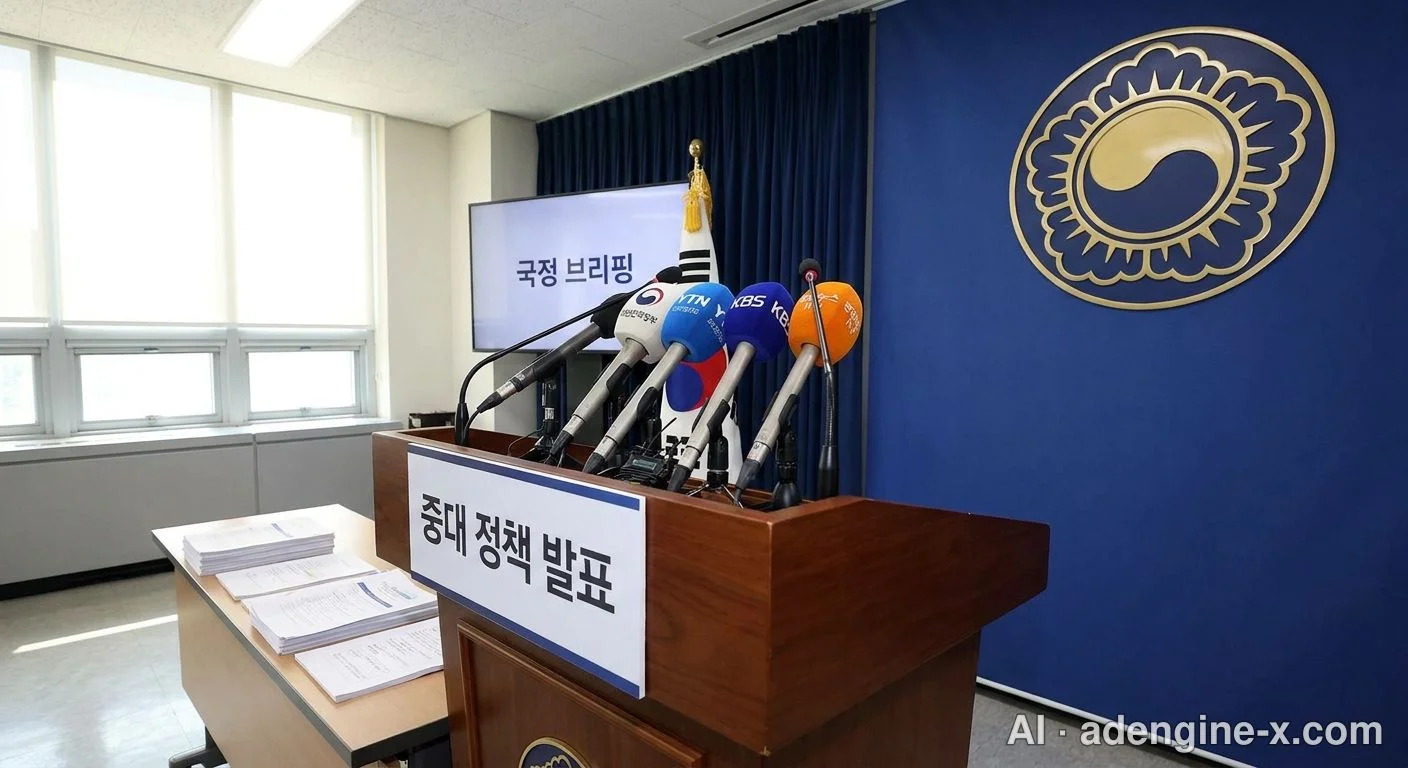 국정 브리핑 및 정책 발표 연단 사진 8