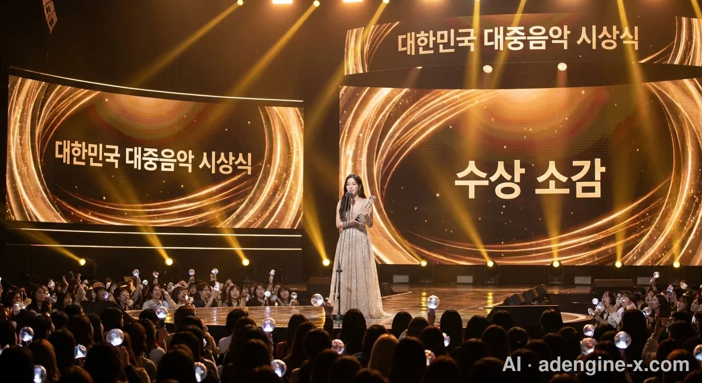 음악 시상식 수상 소감 무대 사진 5
