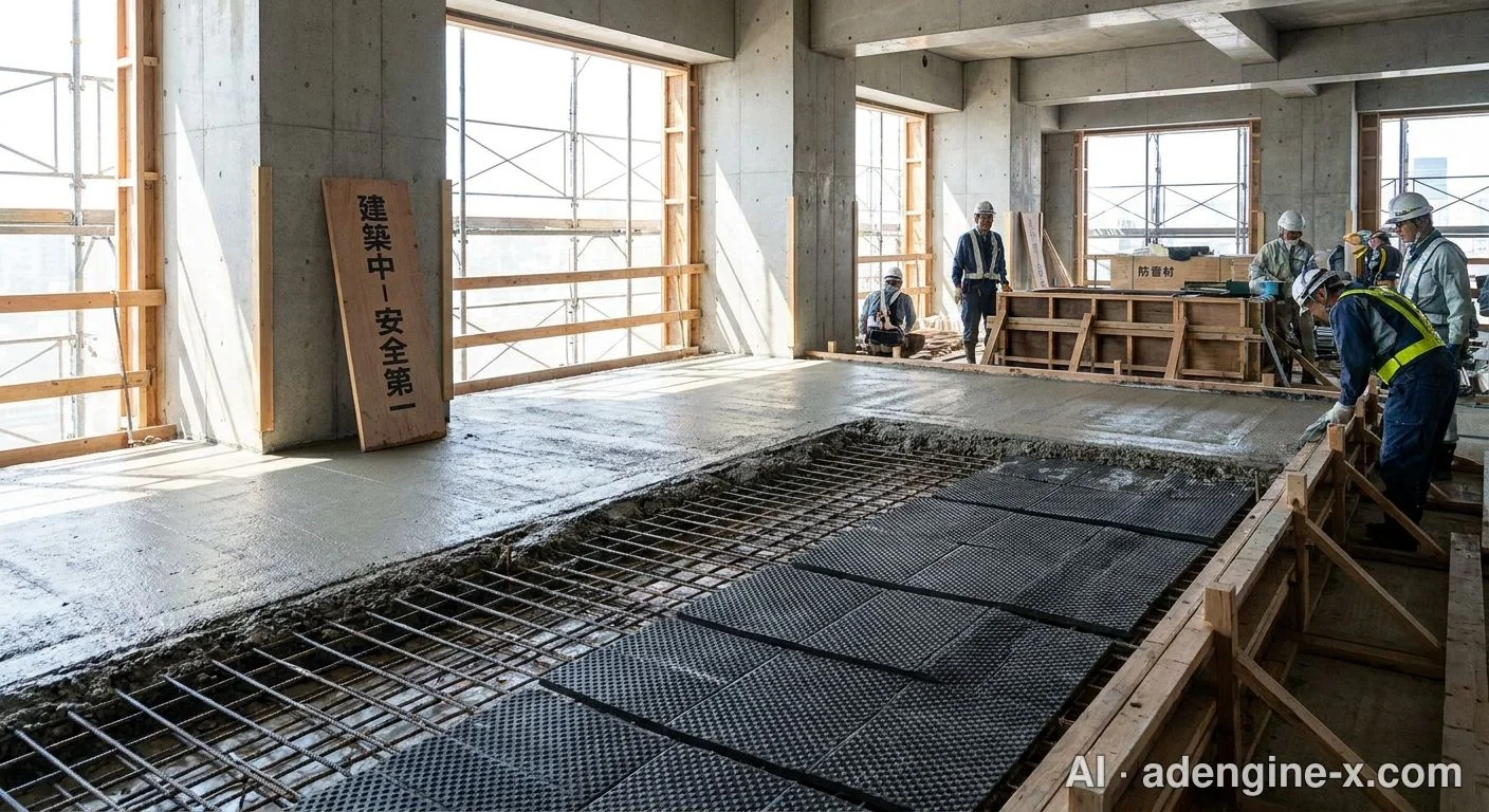 コンクリート床スラブの施工現場 사진 5