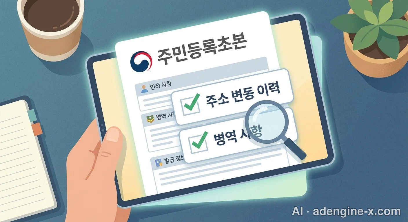 주민등록초본 필수 항목 확인 사진 8