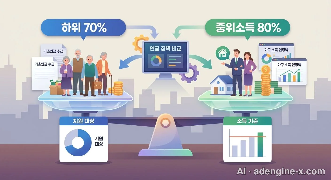 기초연금 정책 기준 비교 인포그래픽 사진 5