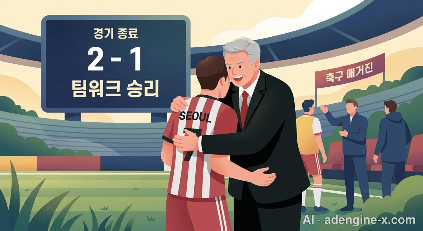 승리 후 감독과 선수의 포옹 사진 4