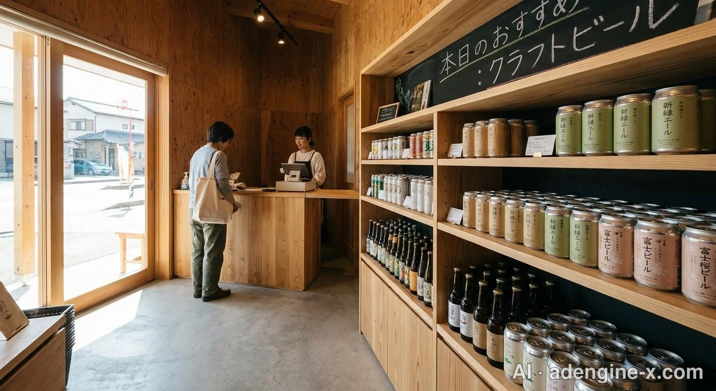 ボトルショップのクラフトビール棚 사진 4