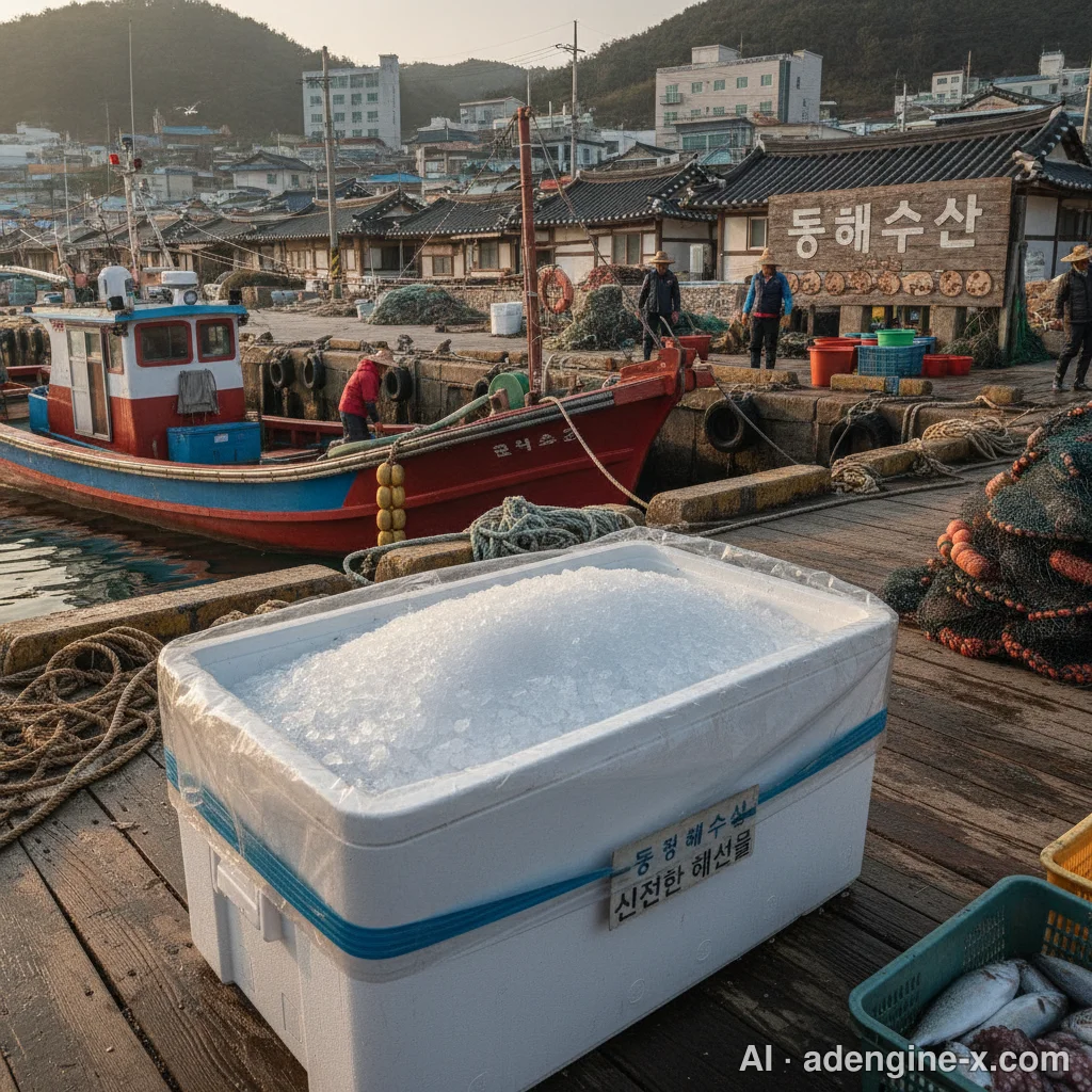 신선도 유지를 위한 아이스박스 세팅 사진 2