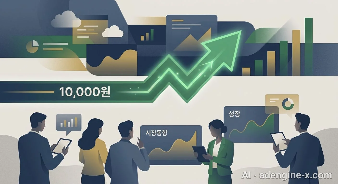 주가 1만 원 돌파 그래픽 사진 3