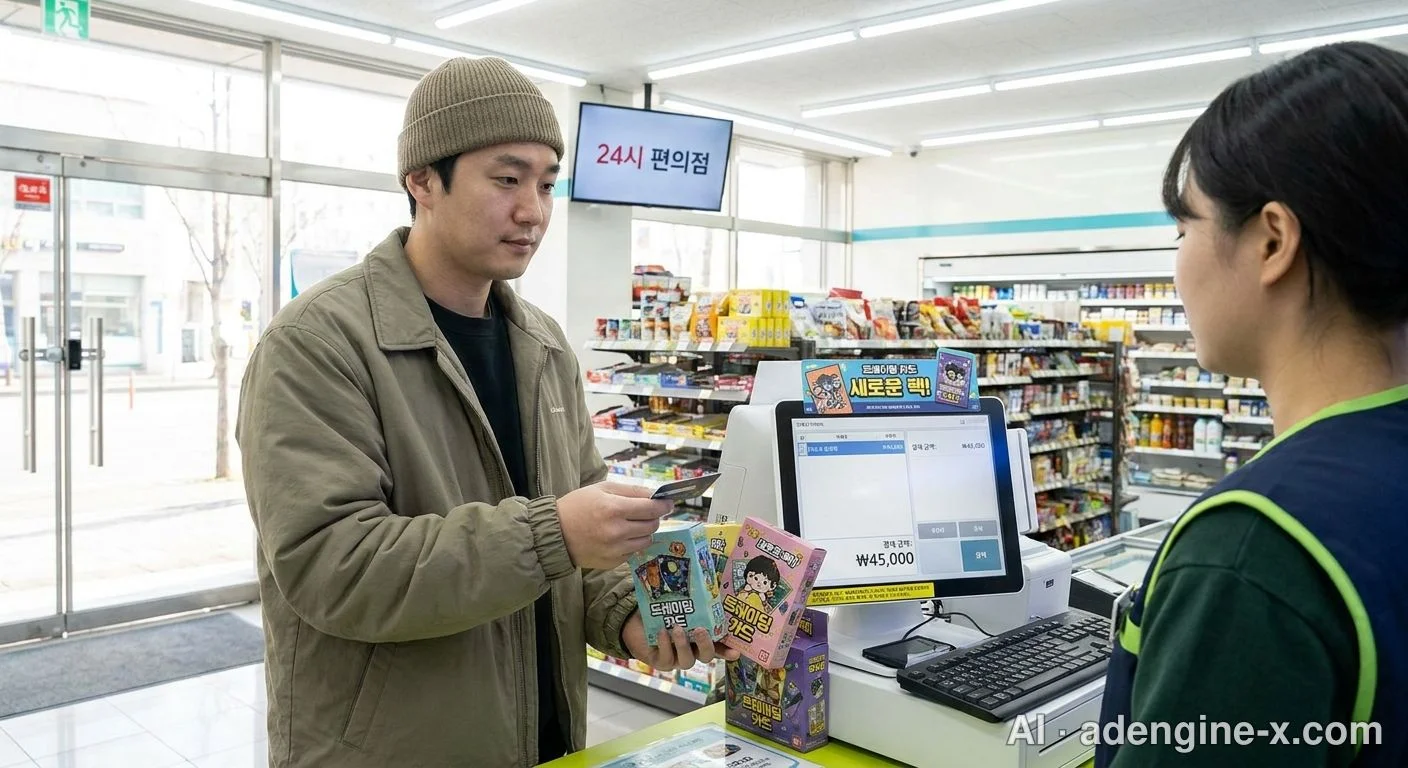 편의점 트레이딩 카드 구매 사진 3