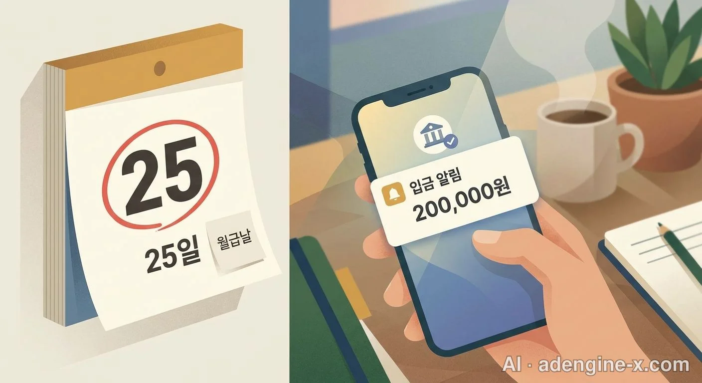 매월 25일 정기 입금 알림 사진 2