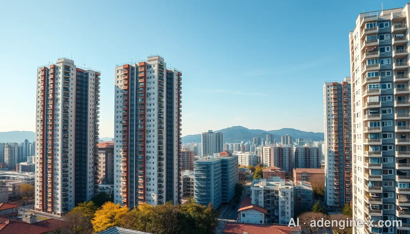 도심 고층 아파트 단지 사진 2