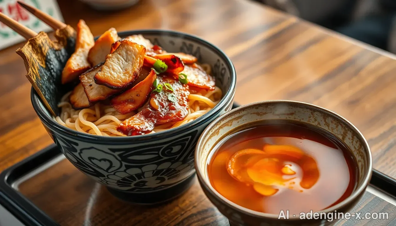 차슈를 얹은 츠케멘 사진 5