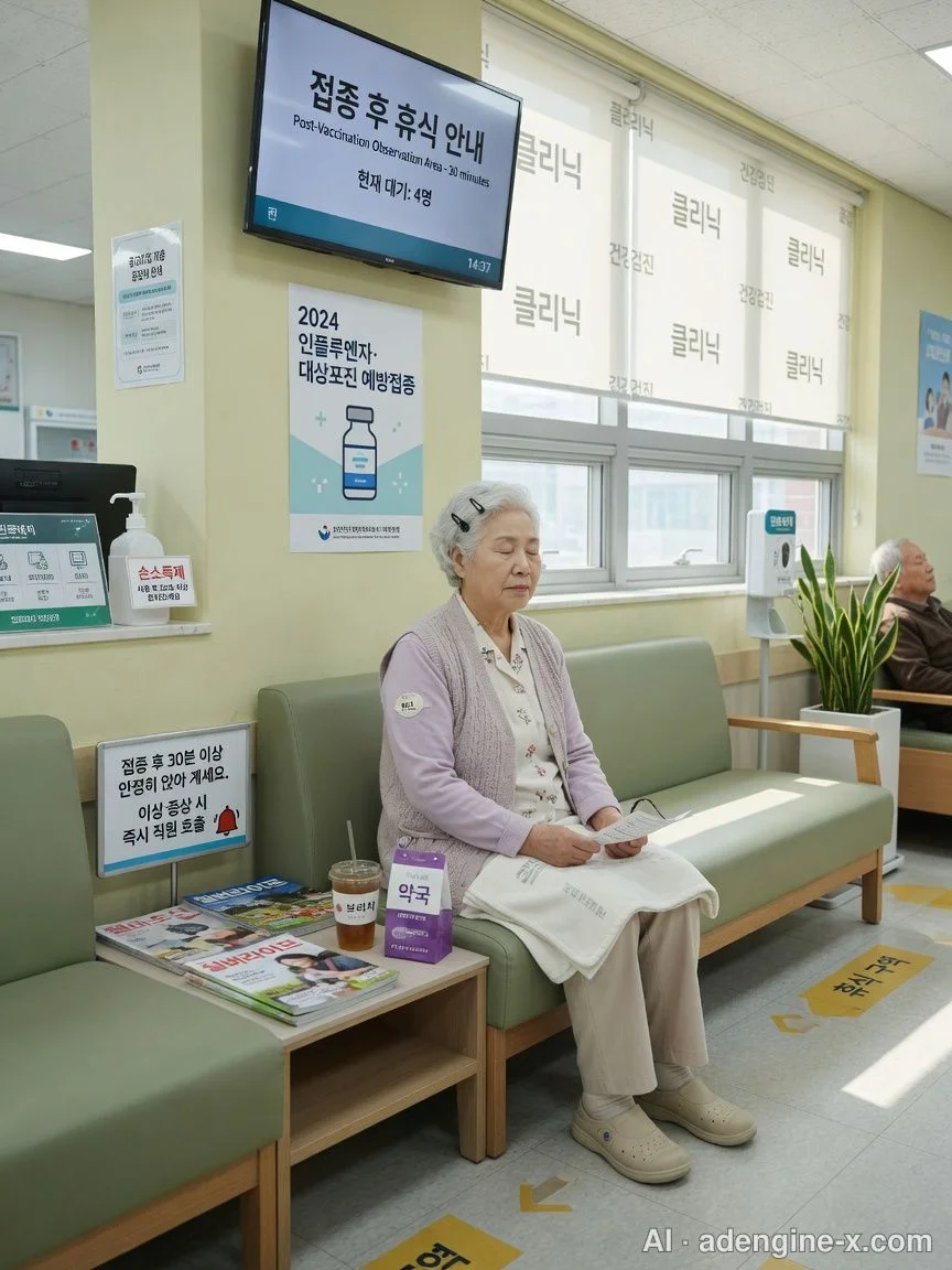 접종 후 원내 이상반응 관찰 사진 5