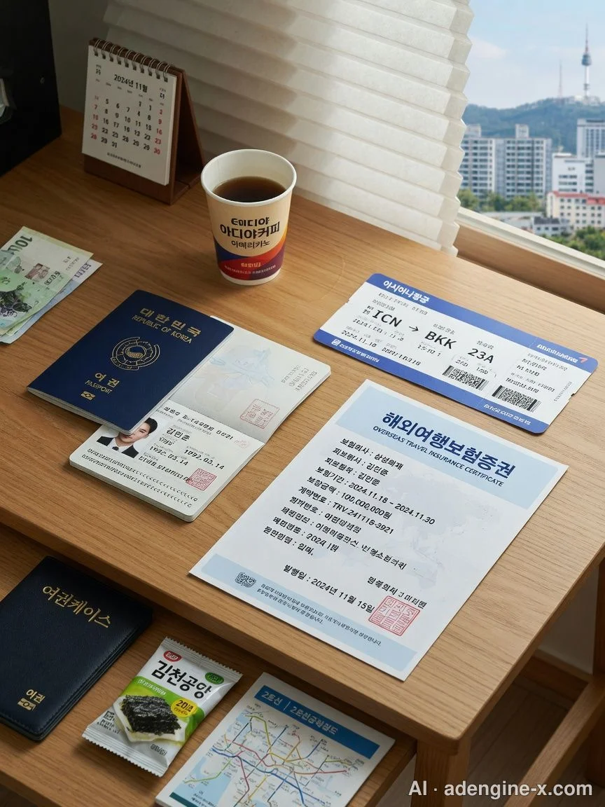 여권과 함께 구비한 영문 보험증권 사진 8