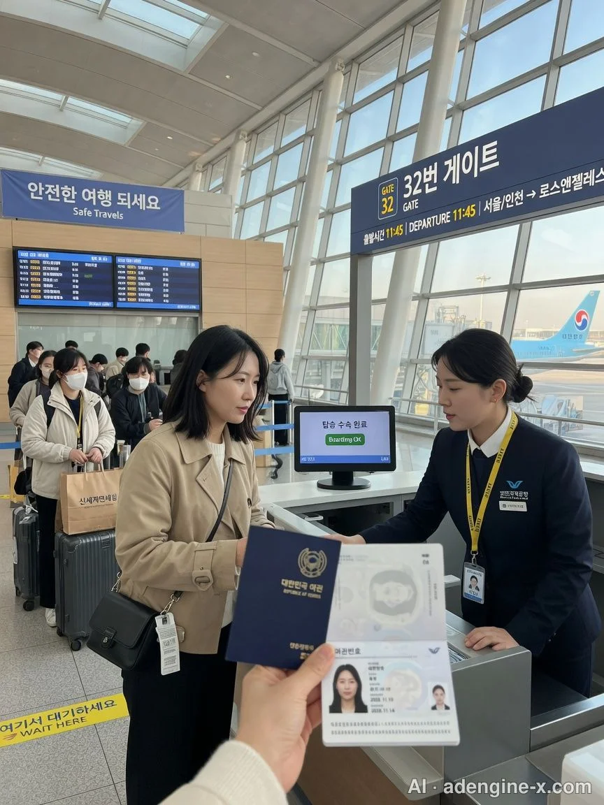 국제선 출국 심사 시 실물 여권 제시 사진 7