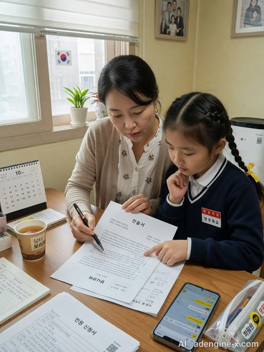 4단계: 자녀의 학생 확인서 검토 및 서명 사진 6